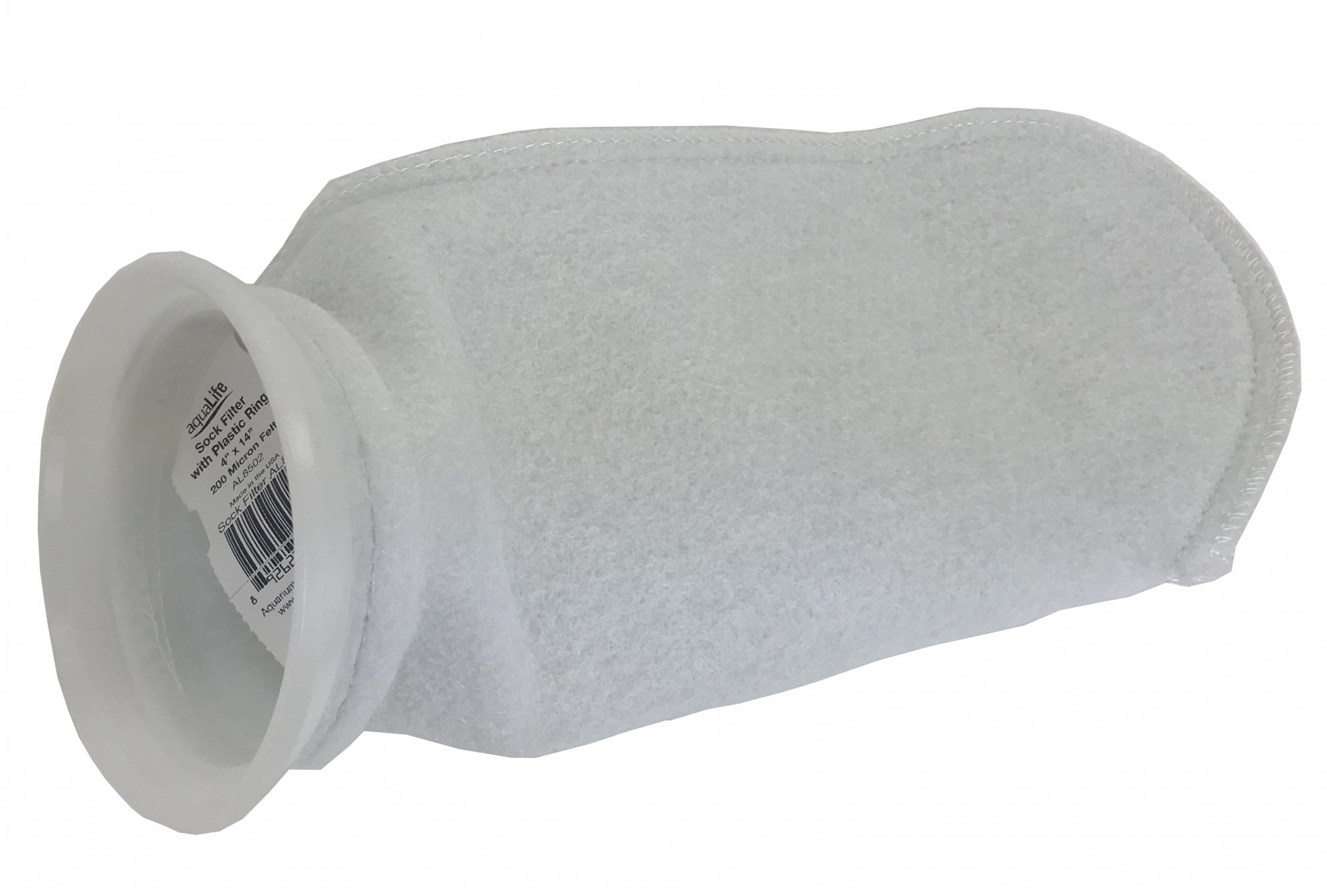 4" x 14" 200 Micron Felt Filter Sock with Plastic Ring BULK 12 pack no package