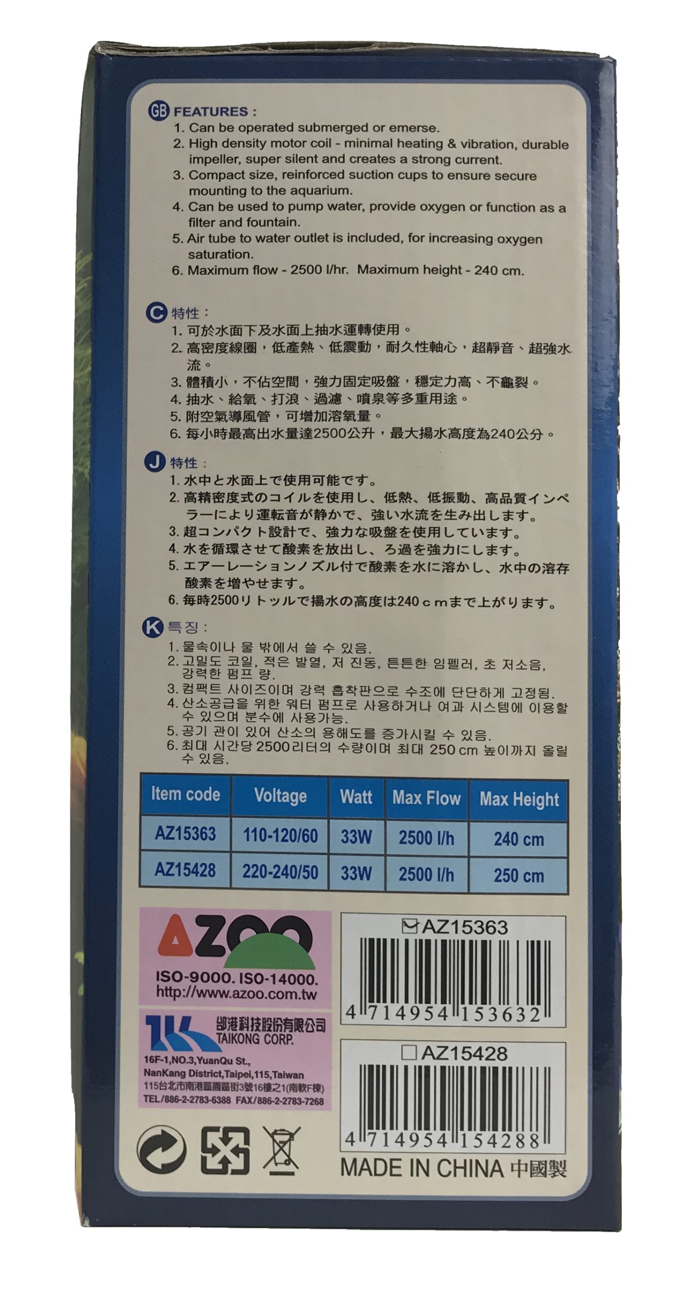 Powerhead Model 2500 - 658 GPH