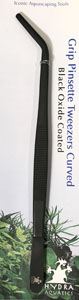 Grip Pinsette Tweezers Curved - Black Oxide - 10"