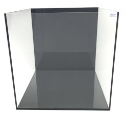 Brilliant Iconic Black Pearl 25 Gallon (LI) Ultra Clear Aquarium 18" x 18" x 18" - Black back & Black silicone