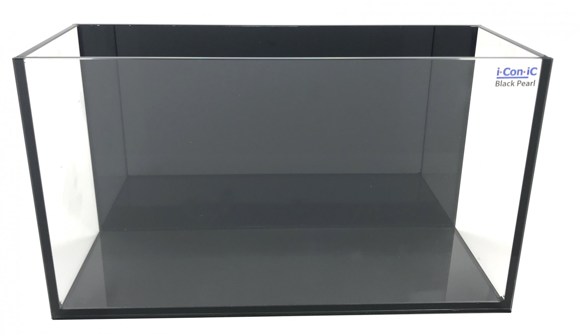 Serene Baby Iconic Black Pearl 1.5 Gallon (LI) Ultra Clear Aquarium 11.8" x 4.3" x 6.7" 30x11x17cm - Black back & Silicone wi