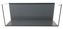 Serene Little Iconic Black Pearl 7.2 Gallon (LI) Ultra Clear Aquarium 23.6" x 7.5" x 9.4" - Black back, Blk silicone, thin ma
