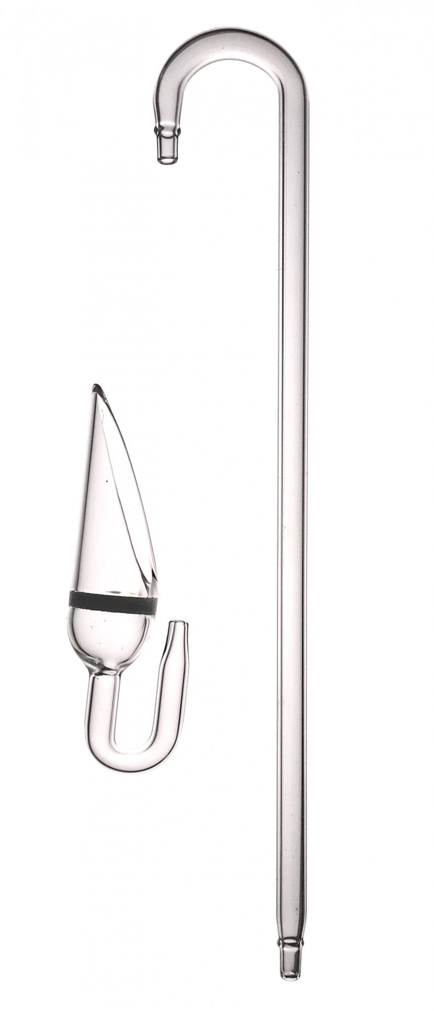 CO2 Glass Diffuser with Glass Hanger - Angled - Pro Series
