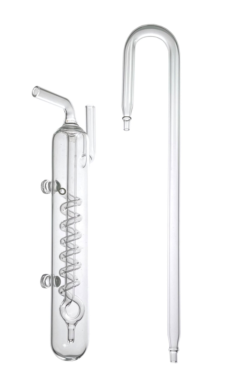 CO2 Glass Bubble Counter with Glass Hanger - Spiral - Pro Series