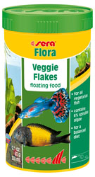 Flora 2.1oz 250ml Flake for Herbivorous Freshwater Fish