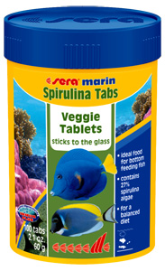 Marin Spirulina Veggie 2.1oz 100 Attaching Tablets for Herbivorous Saltwater Fish