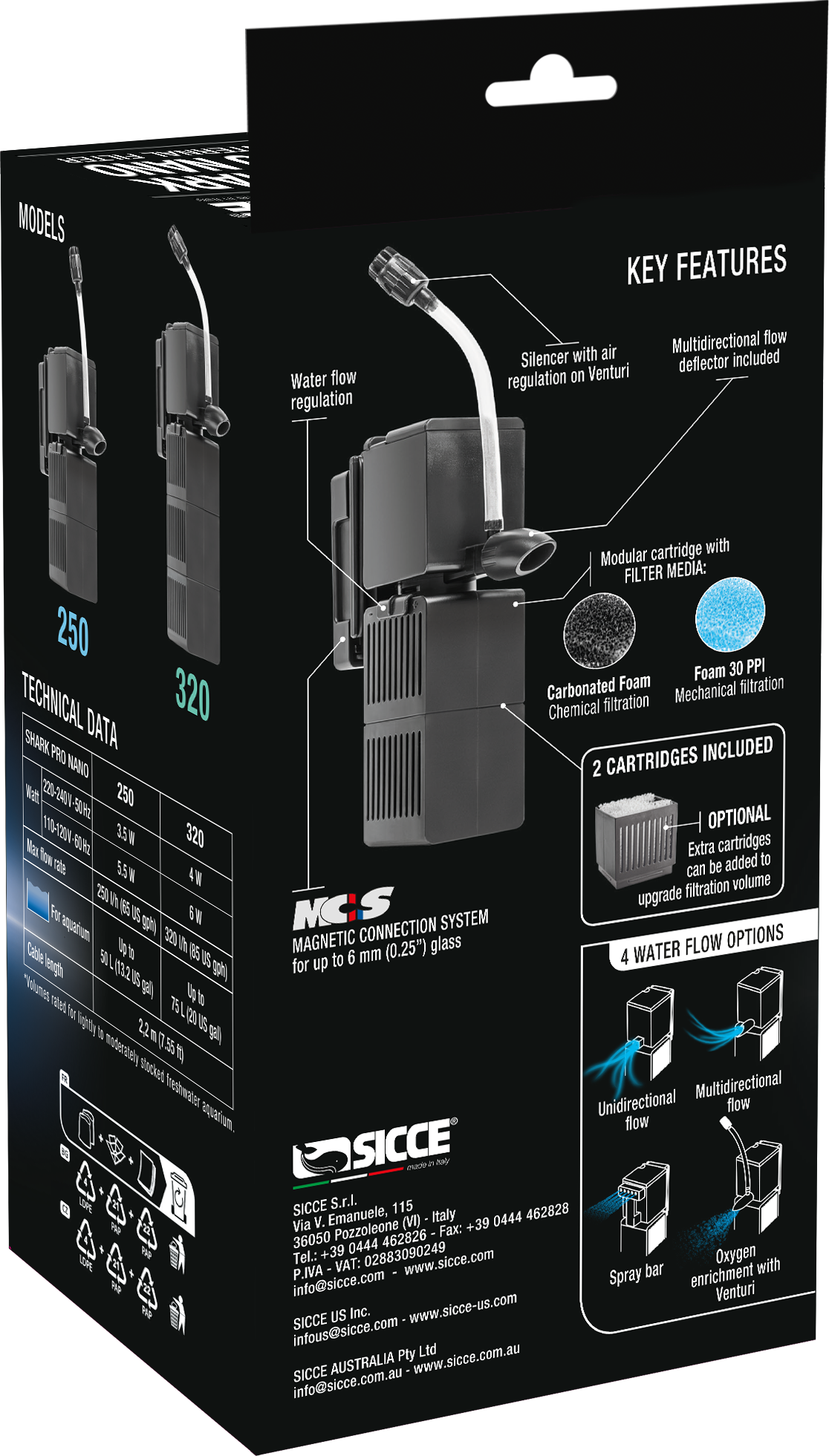 SHARK Pro Nano 250 Internal Filter