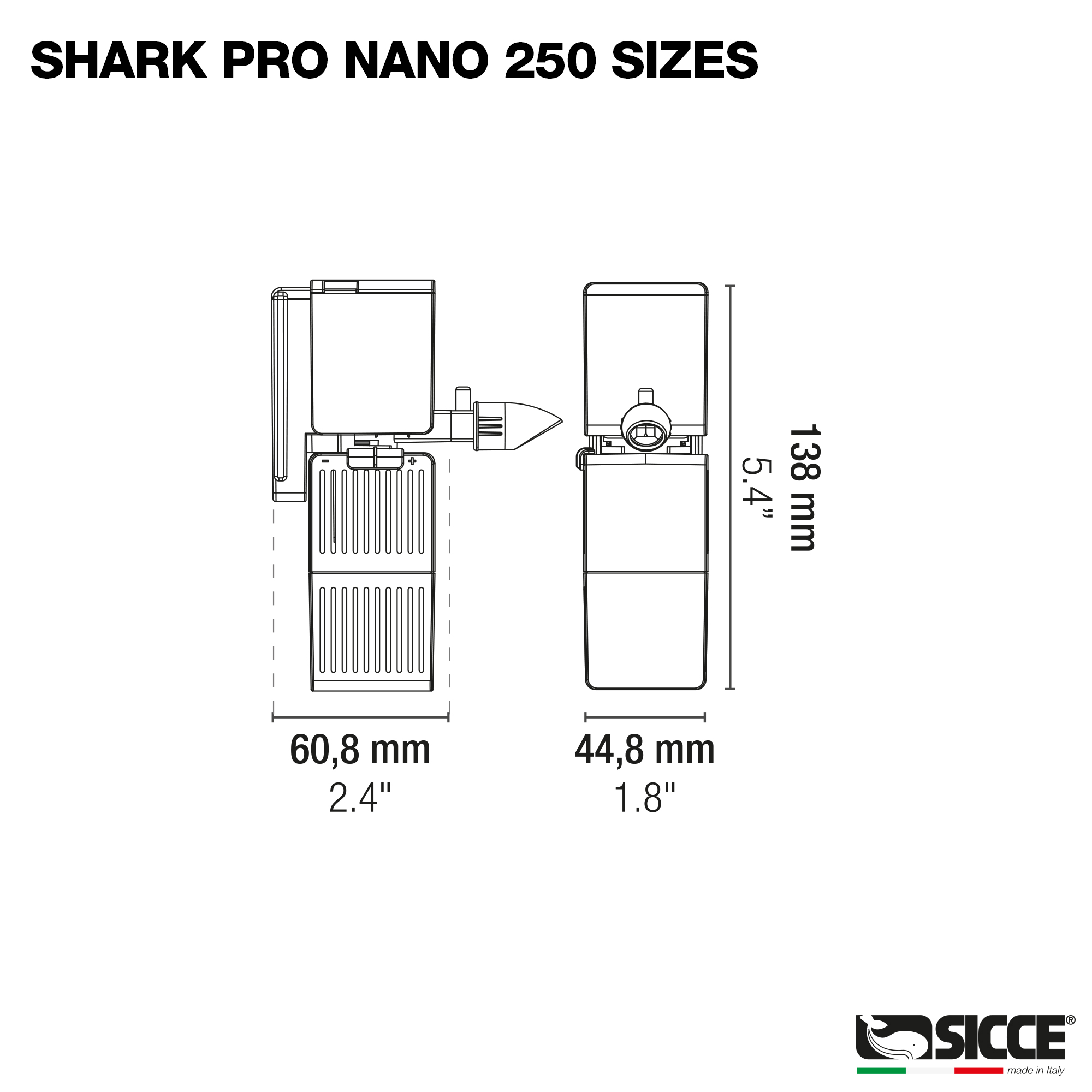 SHARK Pro Nano 250 Internal Filter