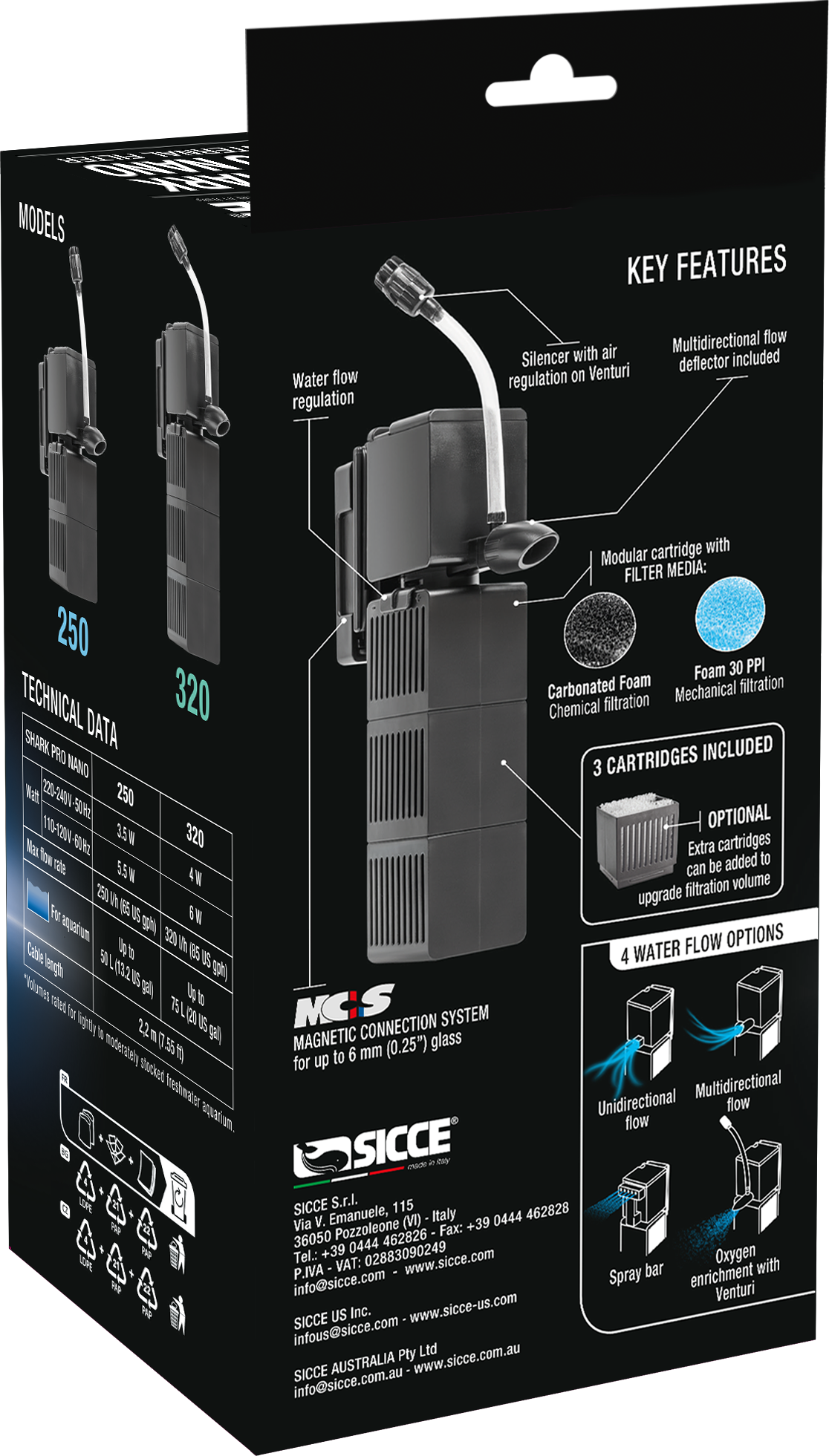 SHARK Pro Nano 320 Internal Filter