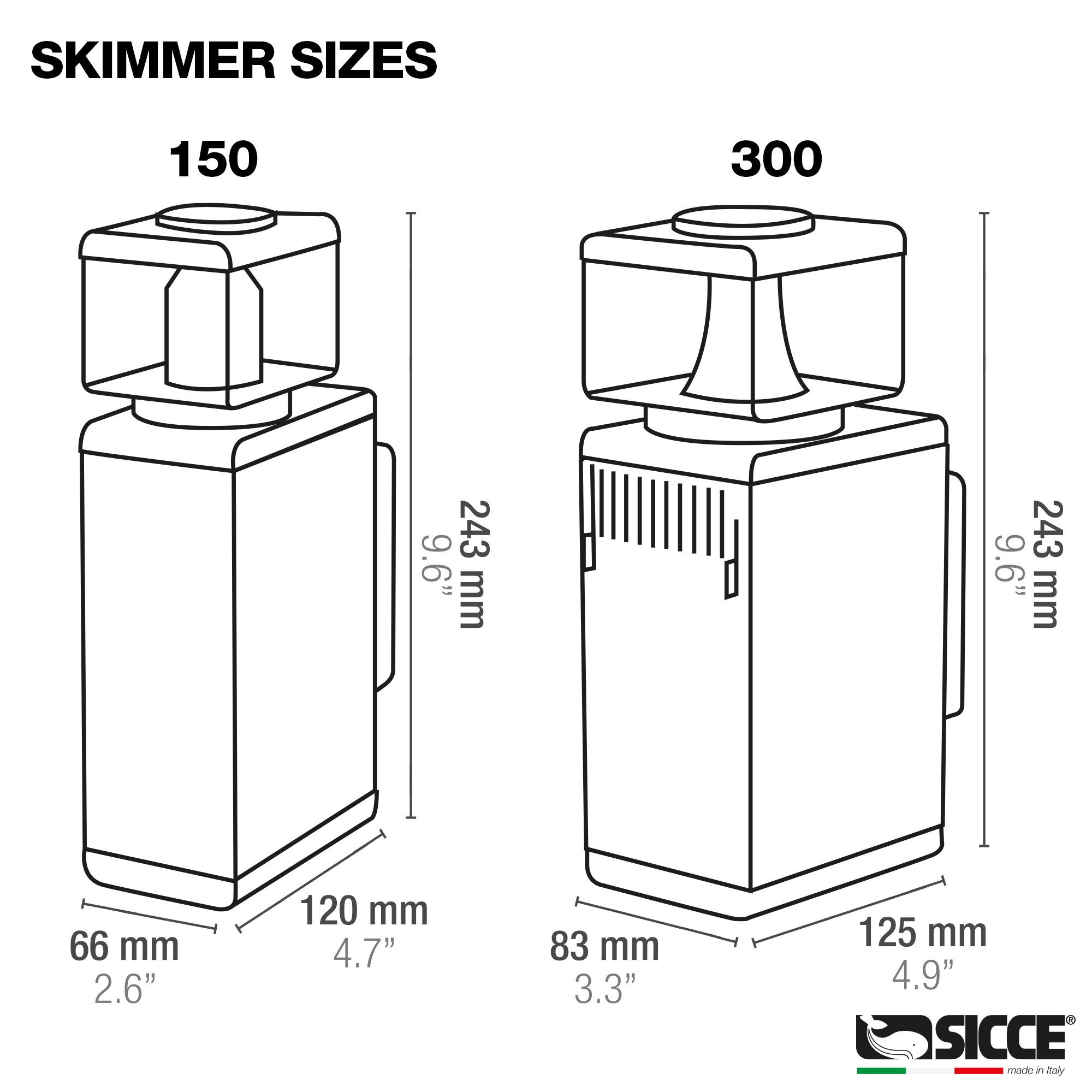 SHARK 150 Internal Protein Skimmer