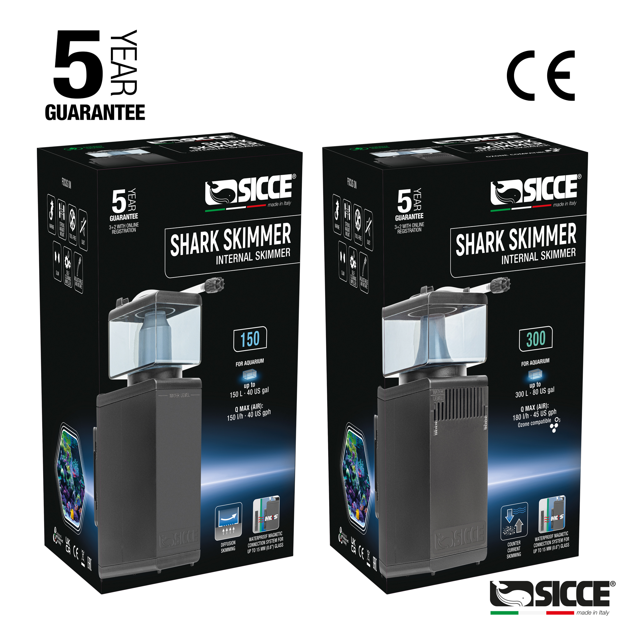 SHARK 150 Internal Protein Skimmer