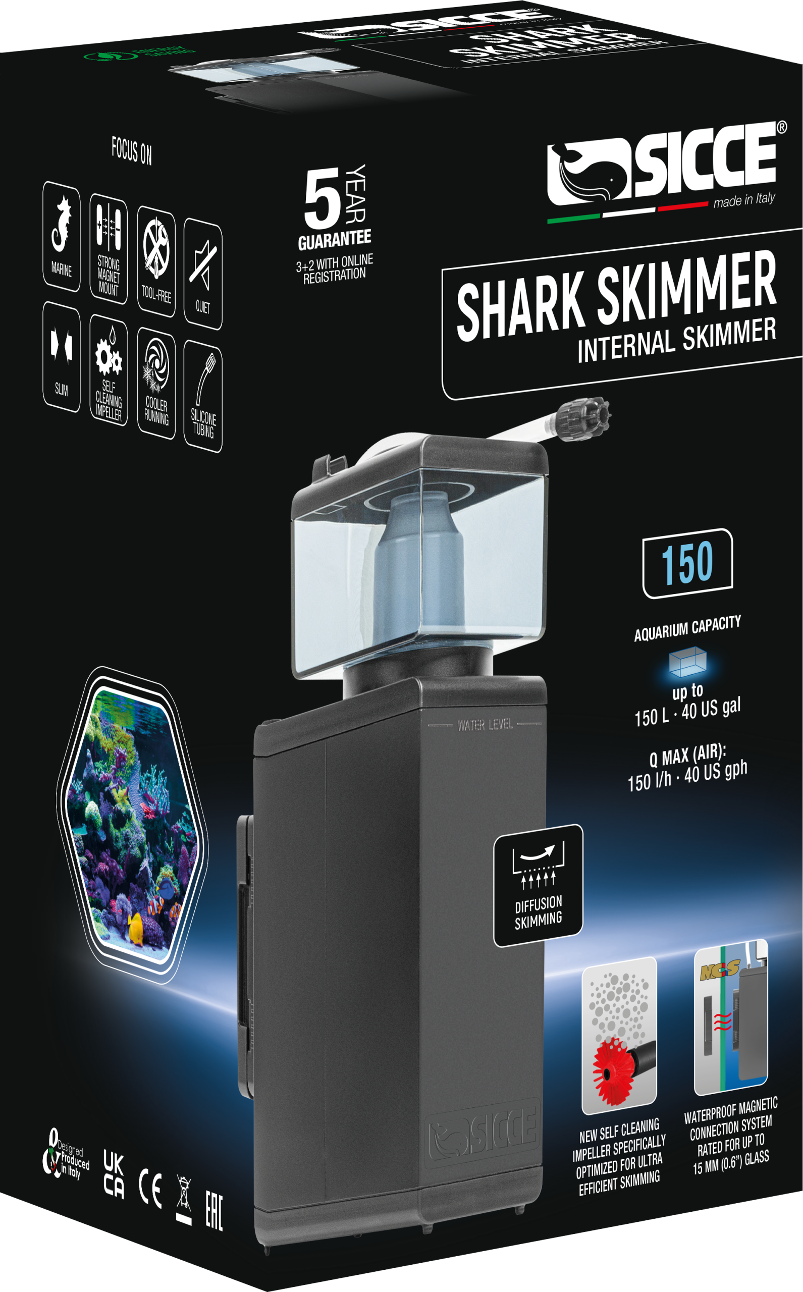 SHARK 150 Internal Protein Skimmer