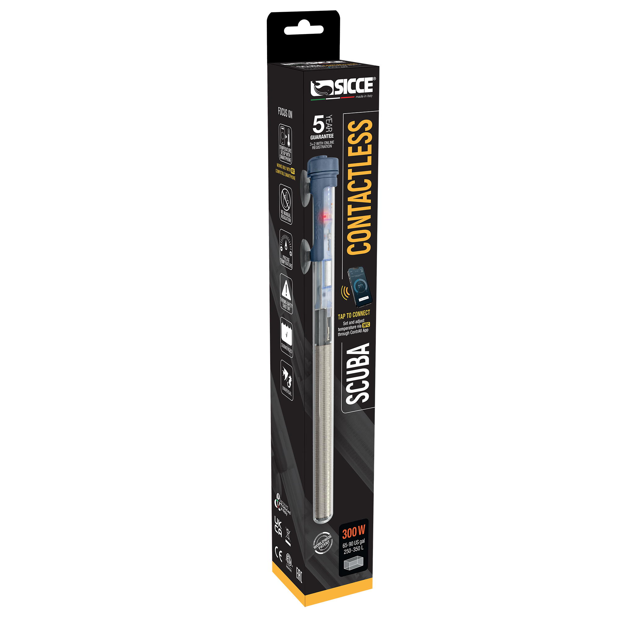 Scuba Contactless 300 watt Submersible Heater