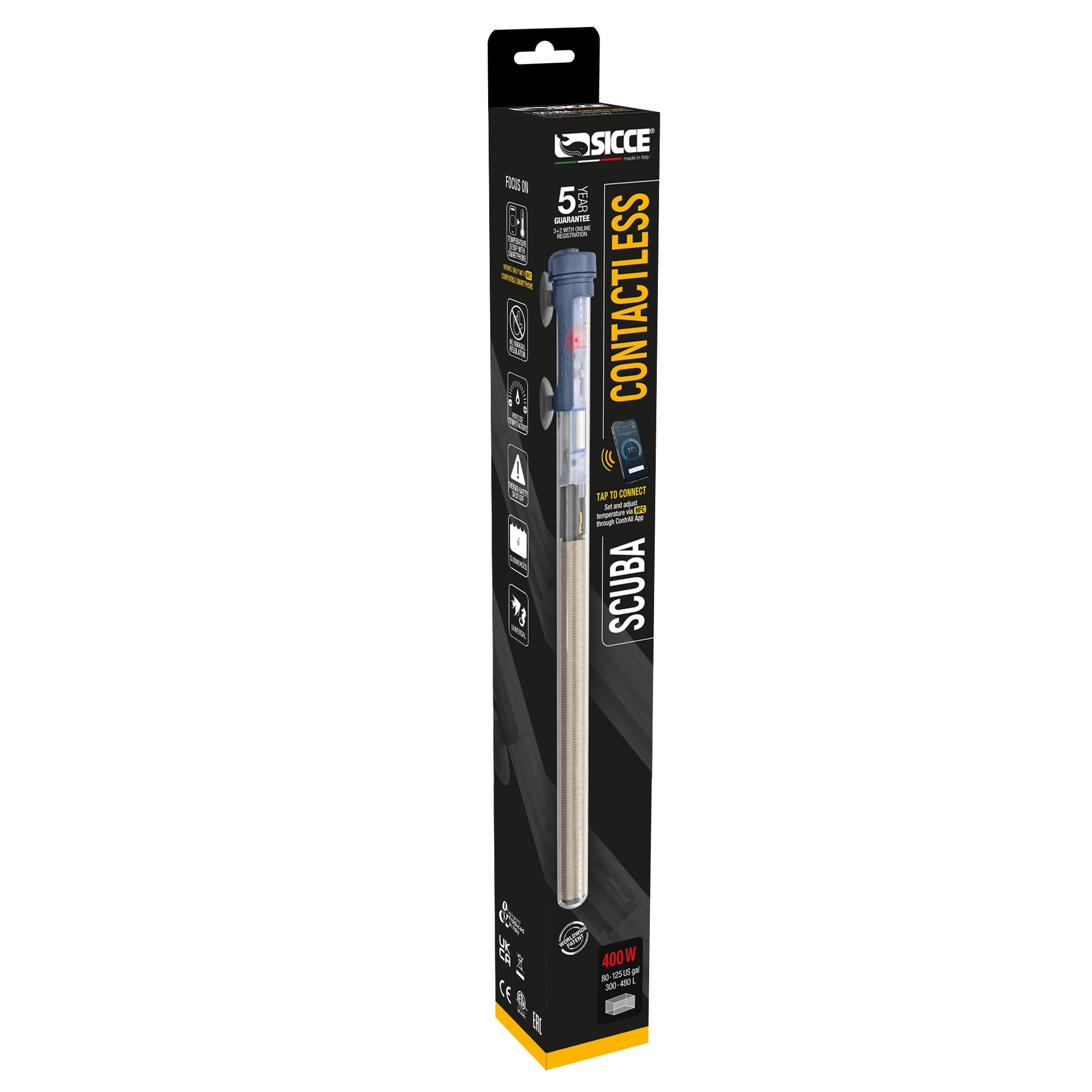 Scuba Contactless 400 watt Submersible Heater