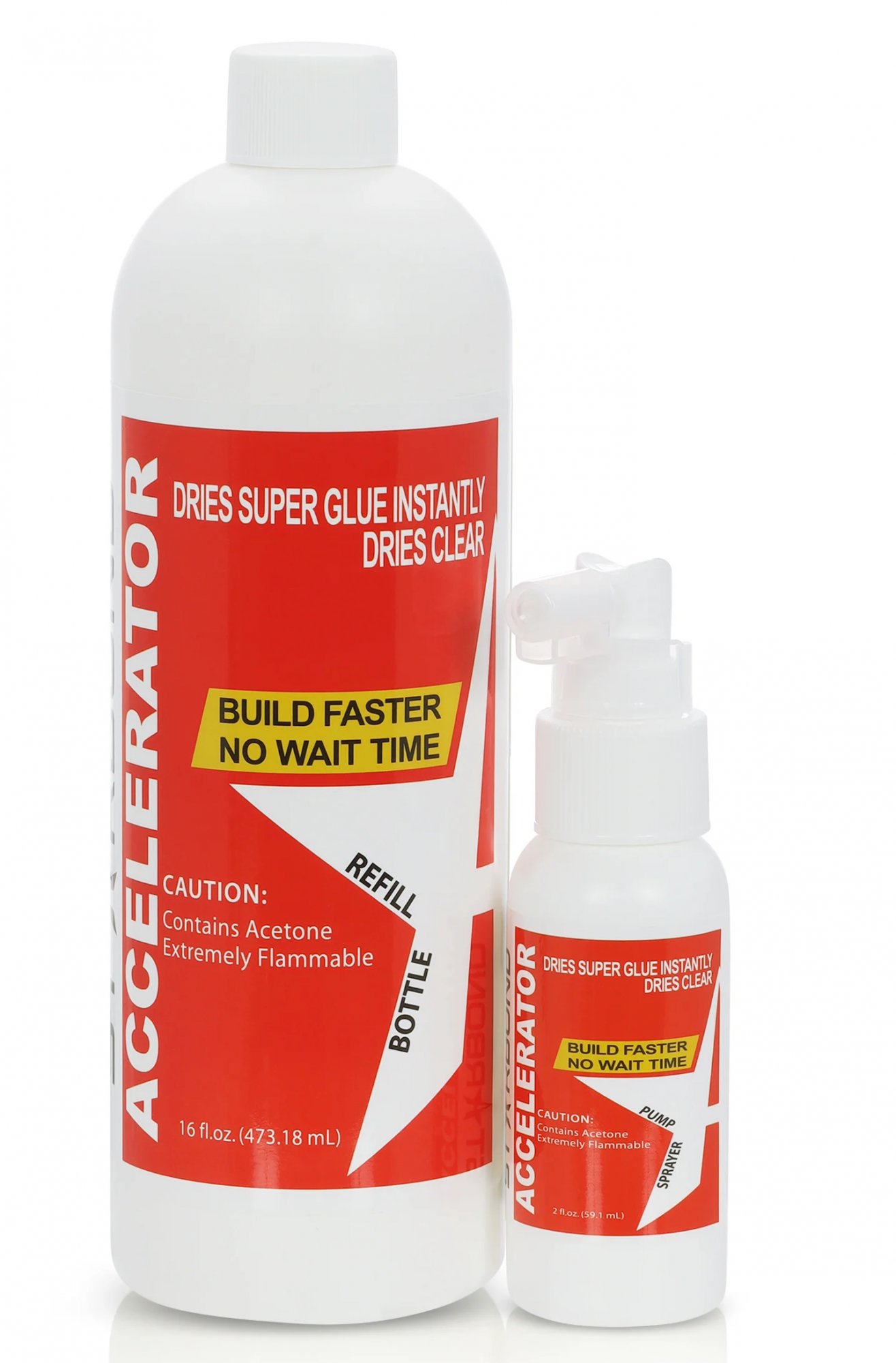 Glue Accelerator 16oz Refill with 2oz Pump Sprayer by Starbond