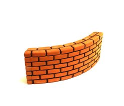 Brick Curved Wall - Medium