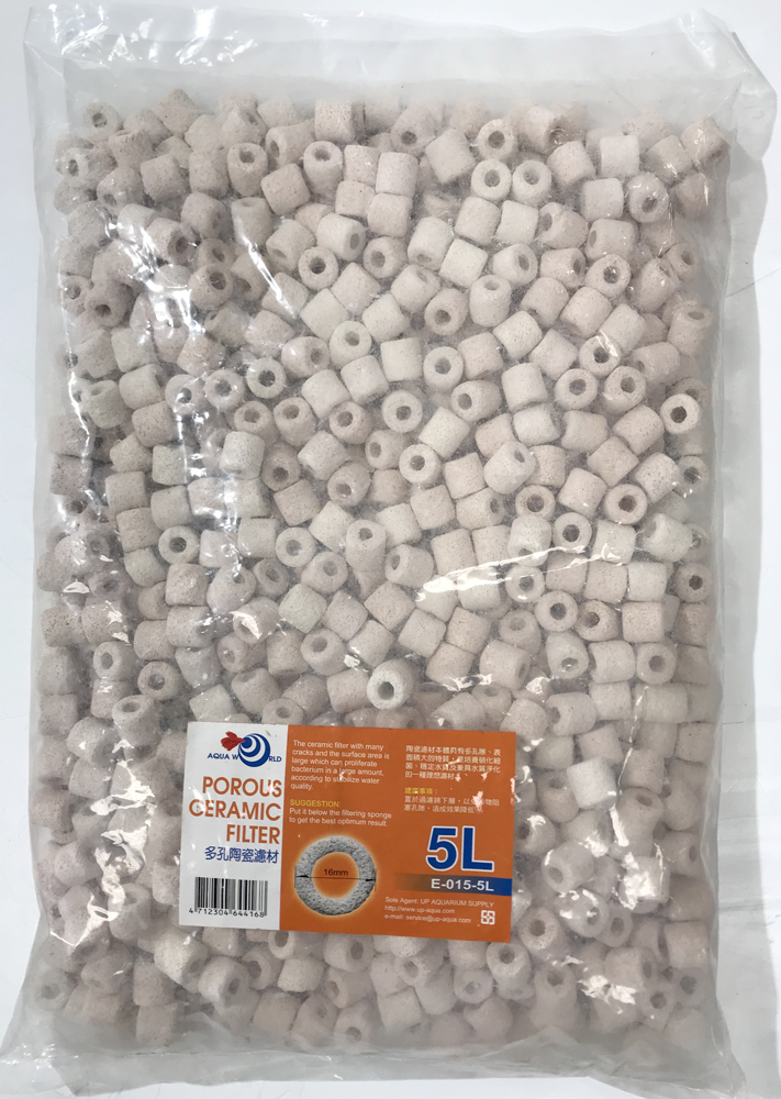 Porous Ceramic Filter 16 mm rings - 5 L