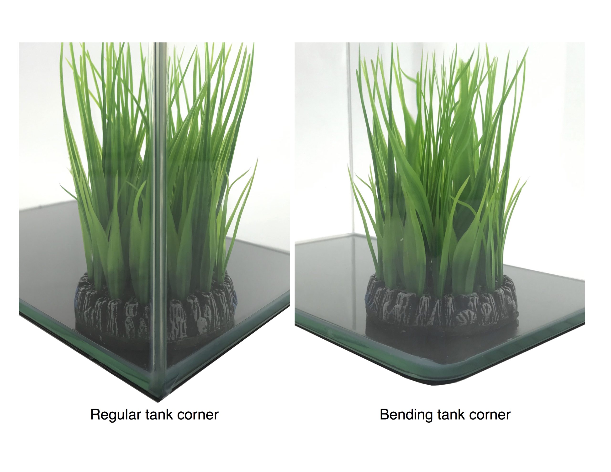 Nano Bending Aquarium B - 5.4 Gal. 14.25" x 8.7" x 10.3" - Sold in set of 4 sizes including A, B, C, D