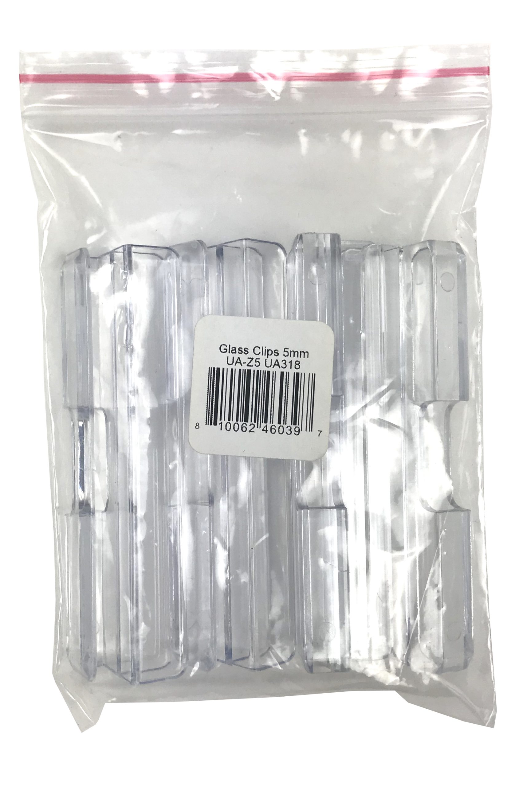 Glass Clips for Rimless Tank Lids - 5mm - set of 4