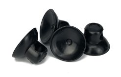 Airline Suction Cups - For airline tubing - Black - 4 pack (.875" size)