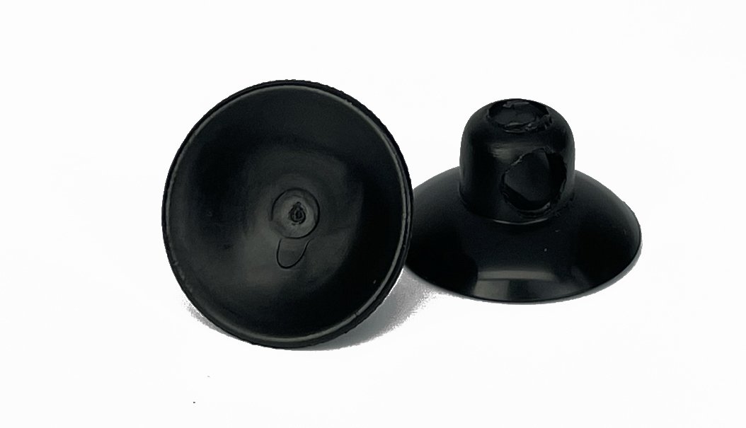 Airline Suction Cups - For airline tubing - Black - 2 pack (1.0625" size)