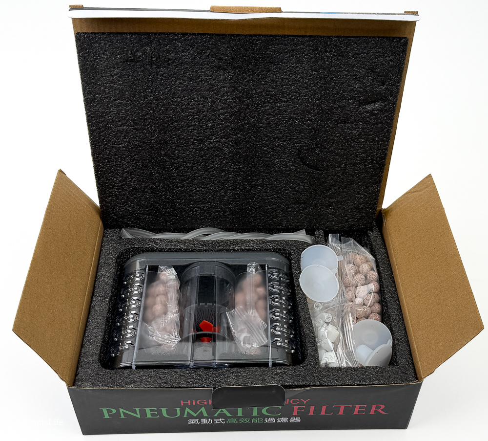 Aquarium Pneumatic Waste Collector & Filter Large with bio media
