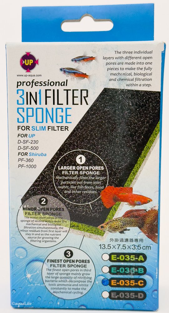 3 in 1 Filter Sponge with Purizyme Cleaning Bacteria for Slim Filters & Mignon 360 & 1000