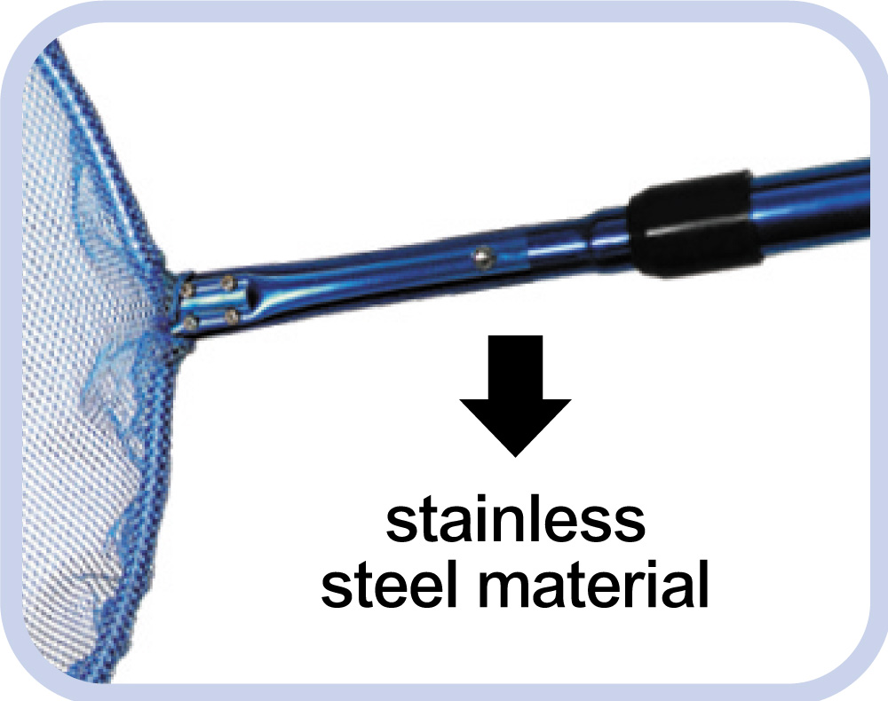 Pro Pond Net Square 16" Blue Telescoping Handle