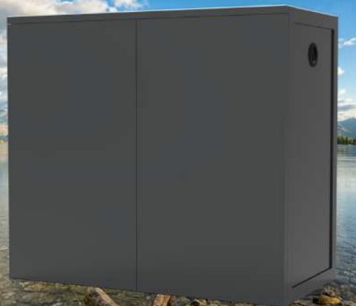 VIV Aluminum Cabinet 120x45x80 cm Gray 47.2x17.7x31.5" Jubilate & River