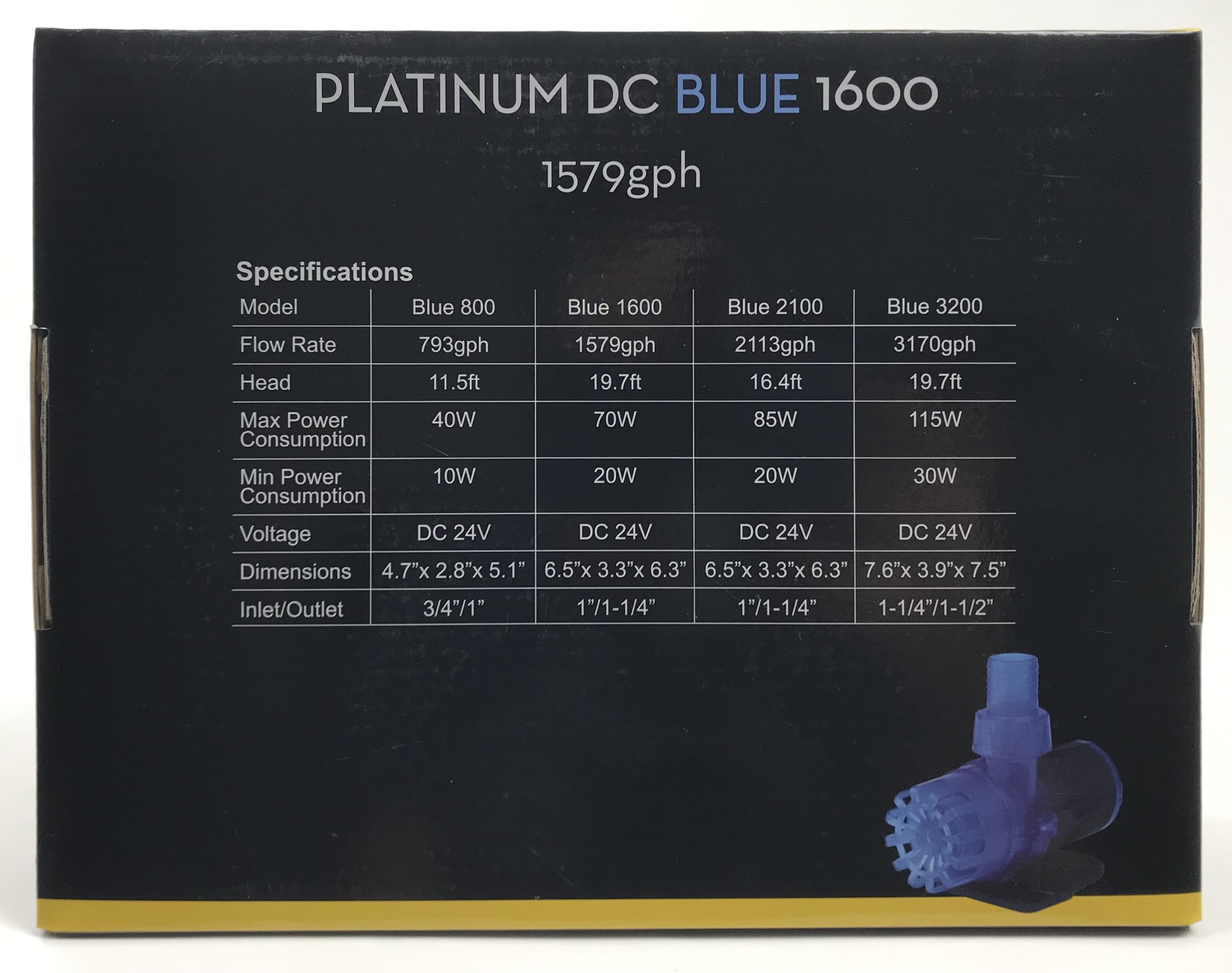 Platinum DC Blue 1600 Pump - 1579 gph
